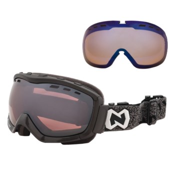 Native Eyewear Kicker Snowsport Goggles - Interchangeable Polarized Reflex Lenses in Charcoal/Gunmetal/Chrome Reflex