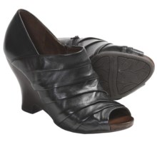Naya Genesis Wedge Shoes - Leather (For Women) in Black - Closeouts