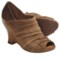 Naya Genesis Wedge Shoes - Leather (For Women) in Tan