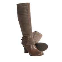 Naya Juniper Tall Boots - Suede-Leather (For Women) in Lunar Taupe - Closeouts