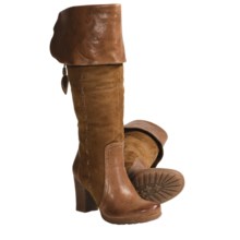 Naya Narubi Tall Boots - Suede-Leather, Side Zip (For Women) in Tan - Closeouts
