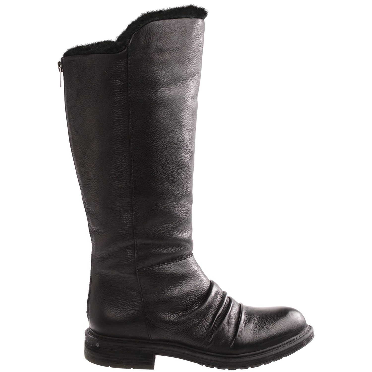 naya black leather boots