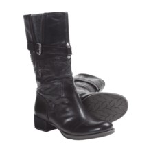 Naya Saffron Mid-Calf Boots - Leather (For Women) in Black - Closeouts