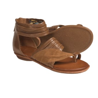 Naya Samara Sandals - Leather (For Women) in Tan