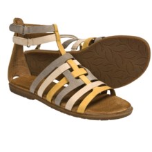 Naya Zamira Gladiator Sandals - Leather (For Women) in Hot Mustard/Taupe/Natural - Closeouts