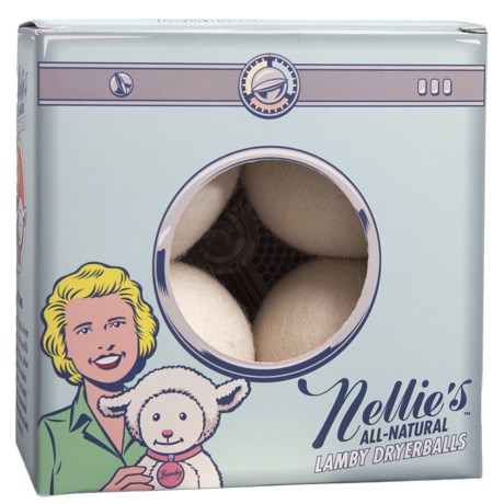 Nellie?s All-Natural Lamby Wool Dryer Balls - 4-Pack