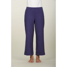 Neon Buddha Ankle Pants - Stretch Cotton Jersey (For Women) in Beautiful Periwinkle - Closeouts