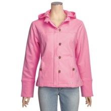Neon Buddha Belted Back Jacket - French Terry, Removable Hood (For Women) in Suitcase Pink - Closeouts