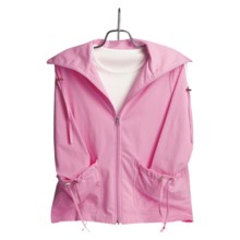 Neon Buddha Cotton Swing Jacket - Inverted Back Pleat (For Women) in Suit Pink - Closeouts