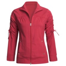 Neon Buddha Cotton Zip Jacket - Sleeve Ties (For Women) in Red - Closeouts