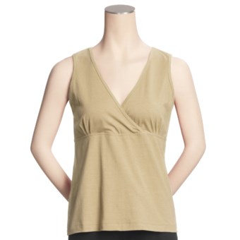 Neon Buddha Crossover Tank Top - Cotton (For Women) in Bamboo