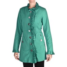 Neon Buddha Downtown Ruffled Car Jacket (For Women) in 185 Spearmint - Closeouts