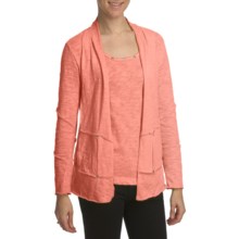 Neon Buddha Funky Patchwork Cardigan Sweater (For Women) in 915 Lively Peach - Closeouts
