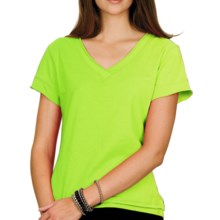 Neon Buddha Nirvana T-Shirt - Stretch Cotton, Short Sleeve (For Women) in Funky Lime - Closeouts