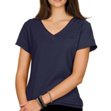 Neon Buddha Nirvana T-Shirt - Stretch Cotton, Short Sleeve (For Women) in Navy - Closeouts