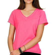 Neon Buddha Nirvana T-Shirt - Stretch Cotton, Short Sleeve (For Women) in Perky Pink - Closeouts