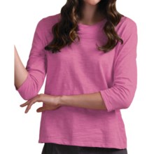 Neon Buddha Rock & Roll Twist T-Shirt - Cotton Slub, 3/4 Sleeve (For Women) in Kraft Pink - Closeouts