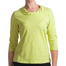 Neon Buddha Rock & Roll Twist T-Shirt - Cotton Slub, 3/4 Sleeve (For Women) in Lime - Closeouts