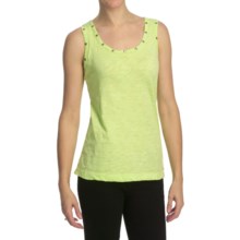 Neon Buddha Slub Jersey Stud Tank Top (For Women) in Lusty Lime - Closeouts