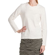 Neon Buddha Twist Neck Shirt - Cotton Slub, Long Sleeve (For Women) in Cream - Closeouts