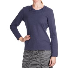 Neon Buddha Twist Neck Shirt - Cotton Slub, Long Sleeve (For Women) in Navy - Closeouts