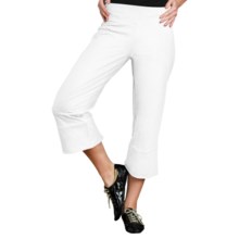 Neon Buddha Vented Capris - Stretch Cotton Jersey (For Women) in White - Closeouts