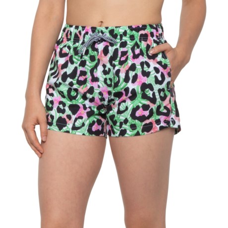 Boardies Neon Leopard Swim Shorts (For Women) - MULTI (L )