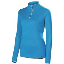 Neve Annabelle Sweater - Zip Neck, Long Sleeve (For Women) in Glacier - Closeouts