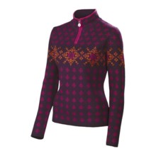 Neve Annika Sweater - Merino Wool, Zip Neck (For Women) in Grape - Closeouts
