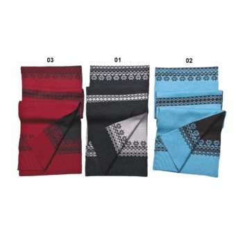 Neve Blanca Scarf - Merino Wool, Reversible (For Women) in Charcoal