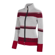 Neve Blanca Zip Sweater - Ultrafine Merino Wool (For Women) in Wine - Closeouts