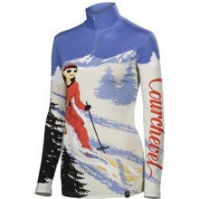 Neve Courchevel Base Layer Top - Silk-Merino Wool, Zip Neck, Long Sleeve (For Women) in Courchevel - Closeouts