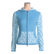 Neve Gloria Hoodie Sweater - Cotton-Merino Wool, Full Zip (For Women) in Lake Blue - Closeouts
