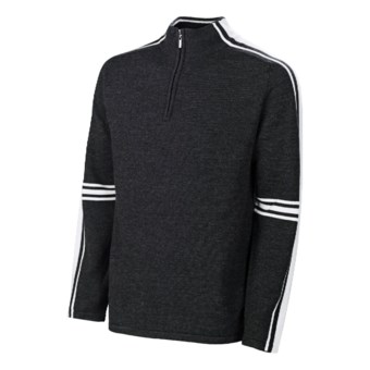 Neve Gordon Sweater - Merino Wool, Zip Neck (For Men) in Snow