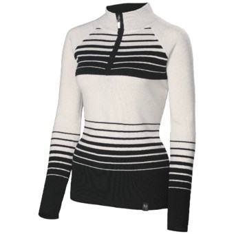 Neve Hailey Sweater - Merino Wool, Zip Neck, Long Sleeve (For Women) in Black