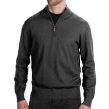Neve Henry Sweater - Zip Neck (For Men) in Black - Closeouts