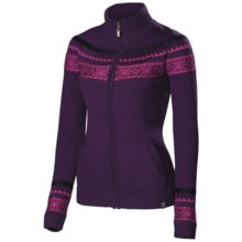 Neve Karin Cardigan Sweater - Merino Wool, Full Zip (For Women) in Grape - Closeouts