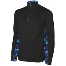 Neve Landen Sweater - Zip Neck (For Men) in Black - Closeouts