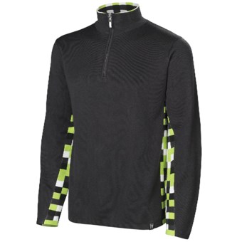 Neve Landen Sweater - Zip Neck (For Men) in Charcoal