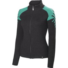 Neve Leah Sweater - Merino Wool, Full Zip (For Women) in Jade - Closeouts