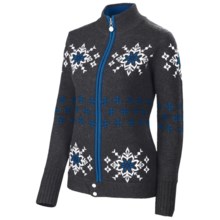 Neve Lisa Nordic Jacket - Merino Wool, Full Zip (For Women) in Charcoal - Closeouts