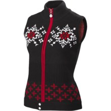 Neve Nina Nordic Vest - Merino Wool, Full Zip (For Women) in Black - Closeouts