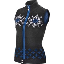 Neve Nina Nordic Vest - Merino Wool, Full Zip (For Women) in Charcoal - Closeouts