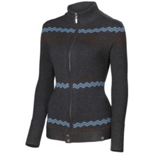 Neve Piper Cardigan Sweater - Merino Wool, Full Zip (For Women) in Charcoal - Closeouts