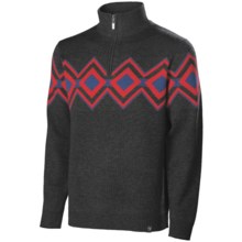 Neve Remy Zip Neck Sweater - Merino Wool (For Men) in Charcoal - Closeouts