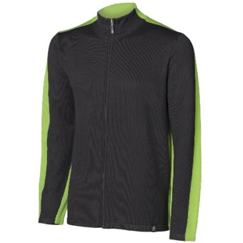 Neve River Cardigan Sweater - Full Zip (For Men) in Charcoal