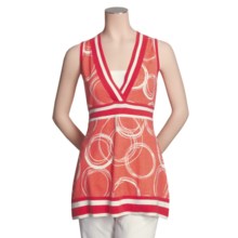 Neve Rowan Circle Tunic Shirt - Cotton, Sleeveless (For Women) in Coral - Closeouts