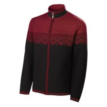 Neve Serge Cardigan Sweater - Merino Wool, Zip (For Men) in Wine - Closeouts