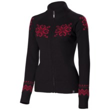 Neve Sienna Cardigan Sweater - Merino Wool, Full Zip (For Women) in Wine - Closeouts