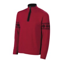 Neve Sven Sweater - Merino Wool, Zip Neck (For Men) in Wine - Closeouts